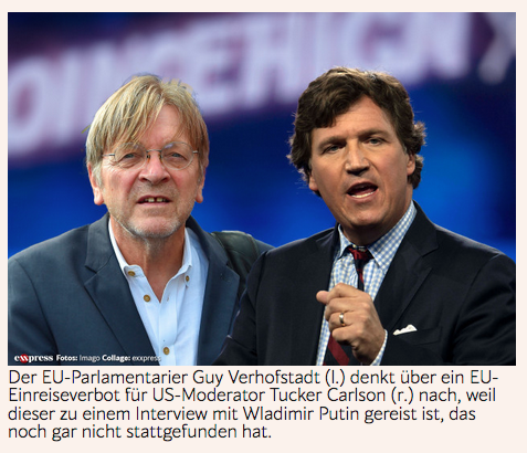 RobertJLorenz's tweet photo. @jaegerthomas2 Endlich jemand der ein ehrliches Interview mit Putin führt. Den EU-Journalisten wurde das ja von unserer Führerin in Brüssel verboten ! ) #Scholz #Baerbock #MiRo_SPD #RKiesewetter #Habeck #Lanz #Fuecks #MAStrackZi #Tagethemen https://t.co/fkuE6UhNwm