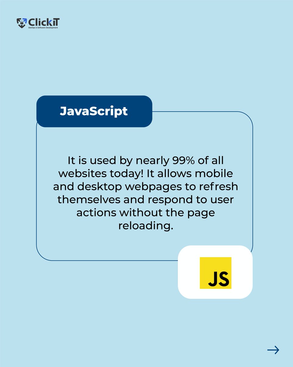 ClickIT_Tech's tweet image. Unlock the Best Front-End Technologies! 🚀
From #JavaScript to #ReactJS, we've got you covered. At ClickIT, we specialize in leveraging these top-tier tools for your project's success. Book a free call now! 📞
#FrontEndTech #ClickIT #Innovation