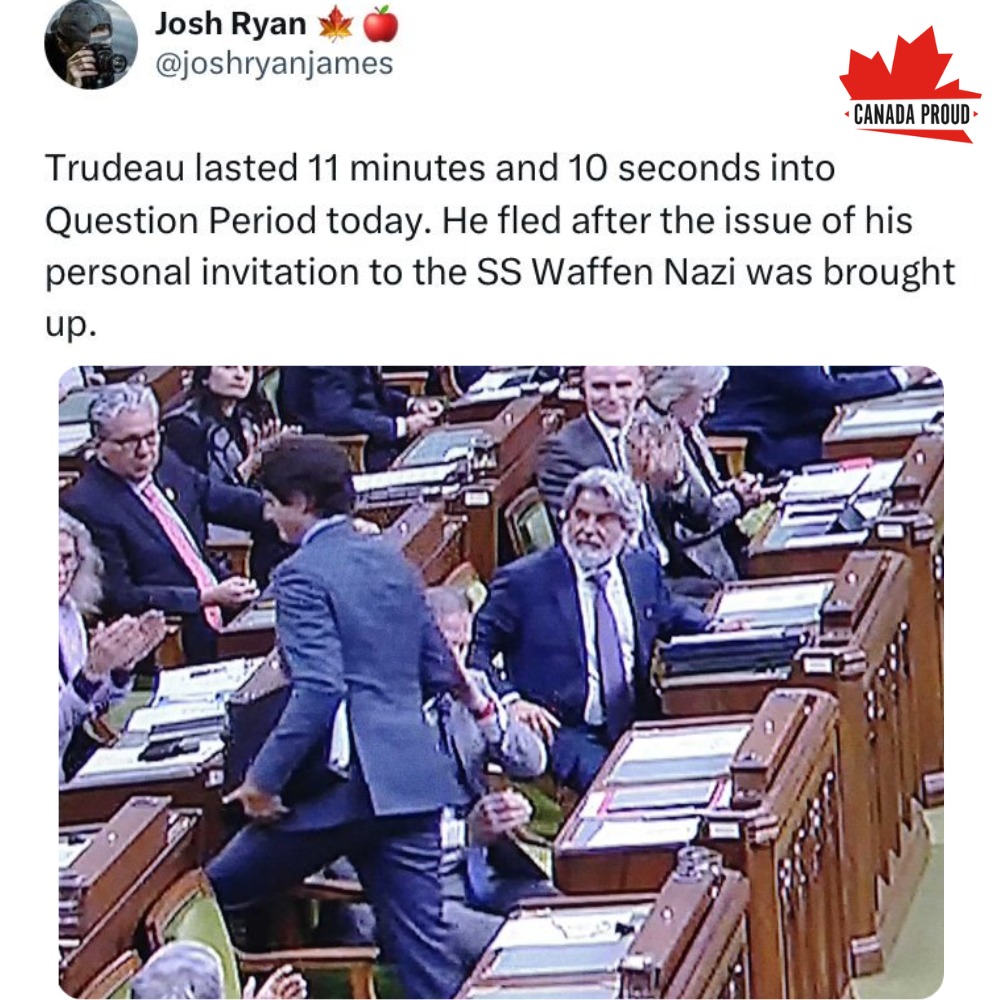 WeAreCanProud's tweet photo. When the going gets tough, Trudeau gets going 🫡 https://t.co/0AzQyqrVxT
