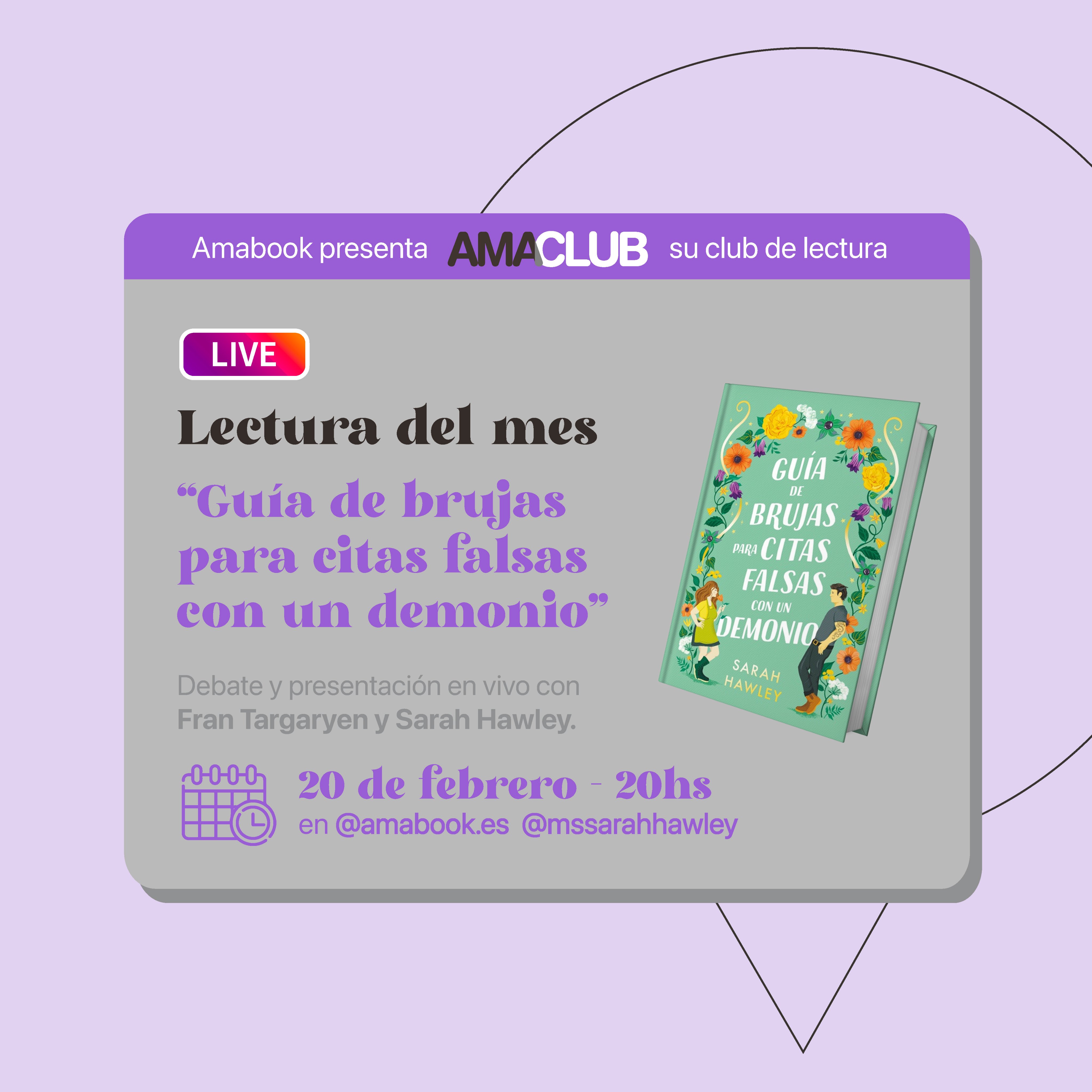 Amabook on X: Hasta el viernes 16 estaremos leyendo la fascinante «Guía de brujas  para citas falsas con un demonio» como lectura del mes. 🧙‍♀️✨ Acompáñanos  el martes 20 a las 20