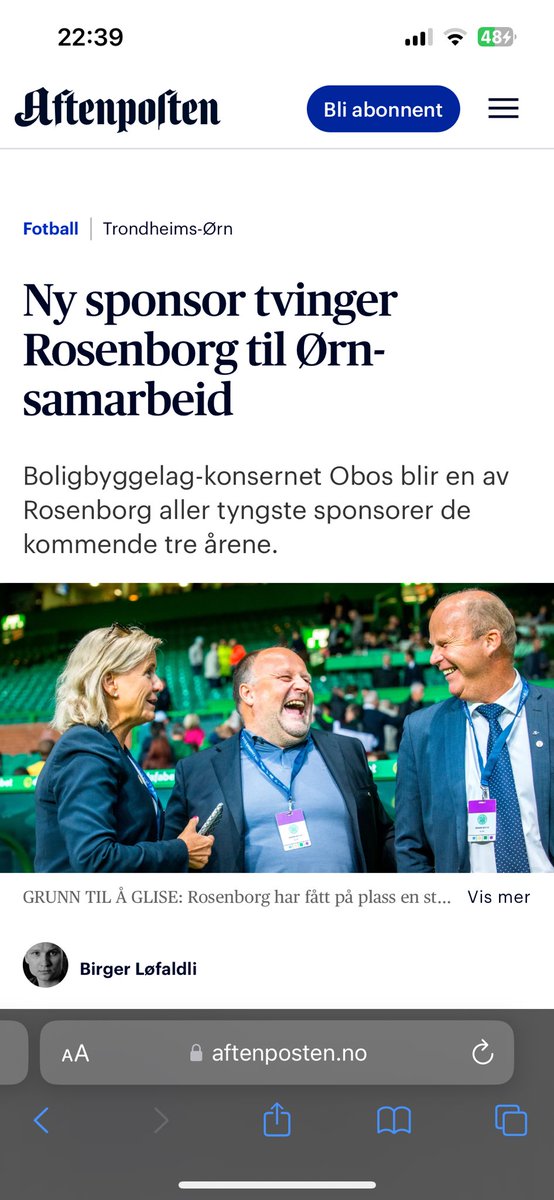 Fusjonen vil gi økt sponsor inntekt var en av argumentene som ble brukt for å få igjennom fusjonen. Både SMN og Obos presset på for at det skulle fusjoneres.Nå er ikke   Obos en av sponsorene lengre.