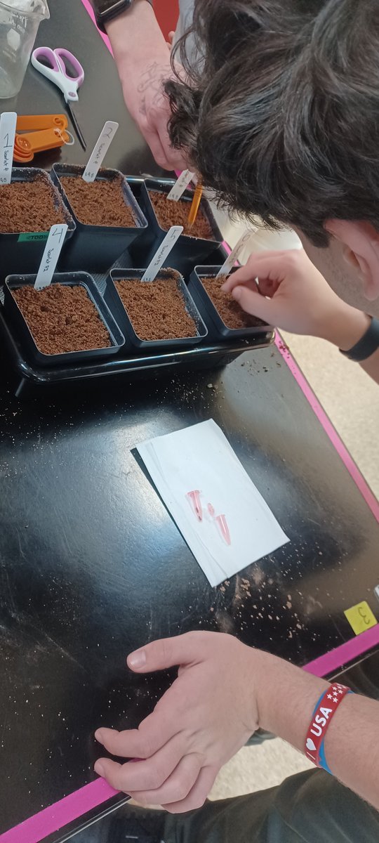 MsGScienceSeeds's tweet photo. Trial 2 ended early due to an unexpected snowstorm that closed school for a week. So today we set up our experiment for Trial 3! @GrowBeyondEarth @mars https://t.co/5BakTyq1ro