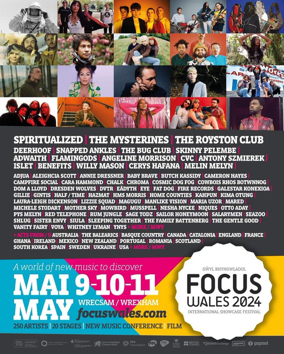 🎪 FOCUS Wales 2024 🎪 With lots more still to be announced... 🎫 focuswales.com #Festival #Wales #Wrexham #FOCUSWales2024
