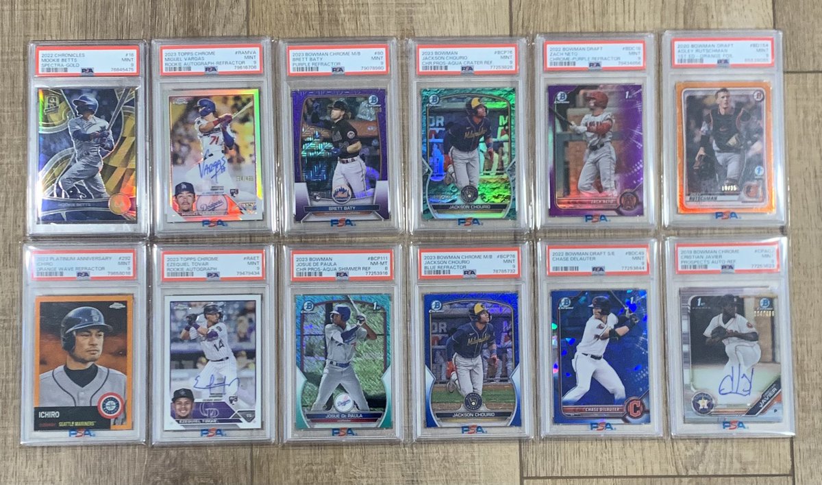 _JTSportsCards_'s tweet photo. Another @GoldinCo mail day! Mookie /10, Adley and Ichiro /25. https://t.co/ukkKrIz3gl