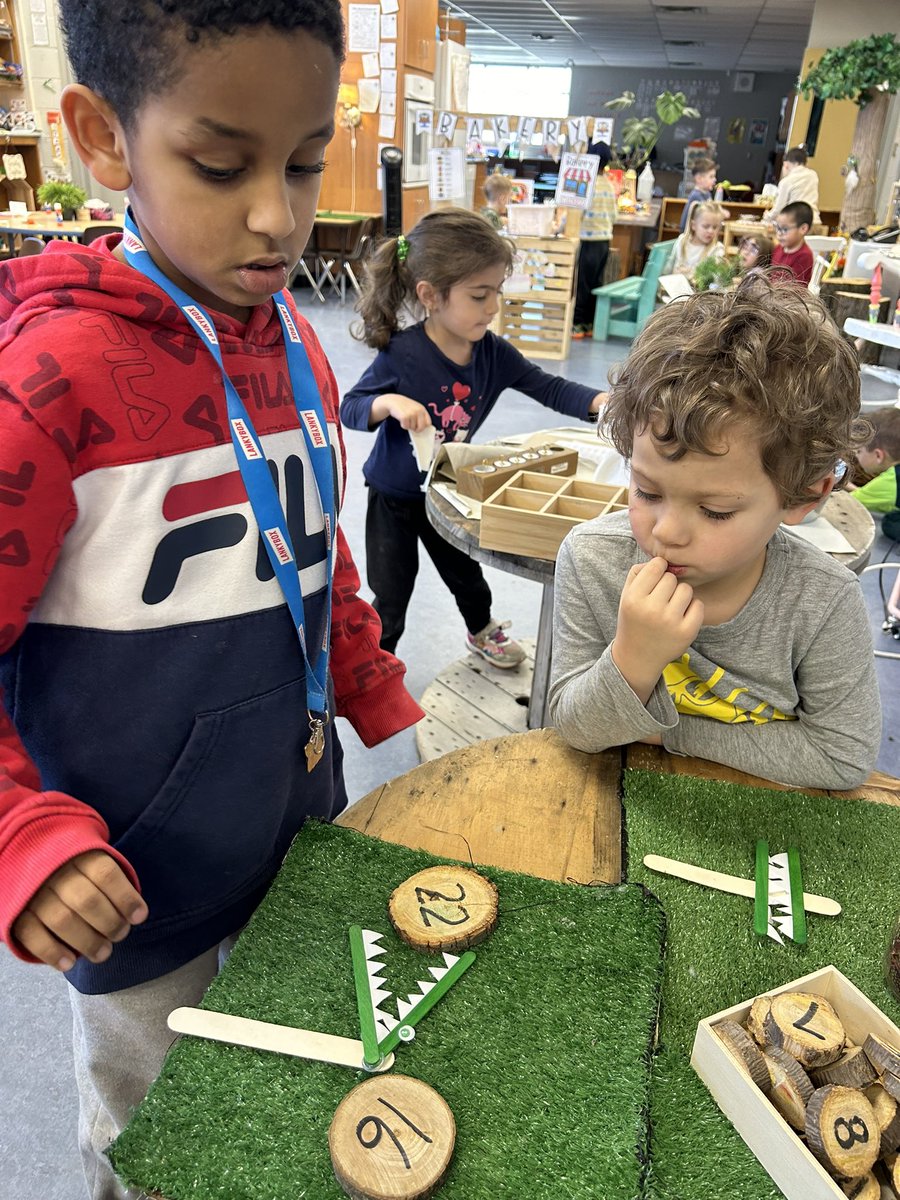 mrs_dauncey's tweet photo. The munching alligator helped students to identify the numbers that are greater than or less than.🐊 https://t.co/iCrgKpj14y