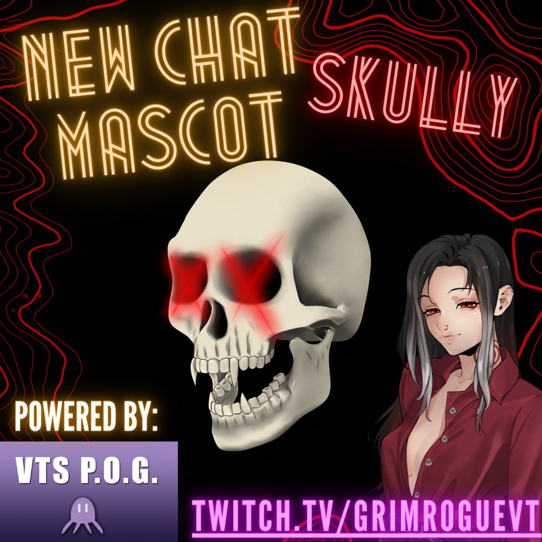 Grim_Rxgue's tweet photo. On today's stream (6 PM EST) I will be debuting my very own custom made #vtspog @VTSPog Chat Mascot Skully! It took me a while but he is finally ready to be shown off so make sure to join stream and show him some love (although he is a bit of an asshole)

https://t.co/5p57h3kjWY https://t.co/opLAAOtHEf