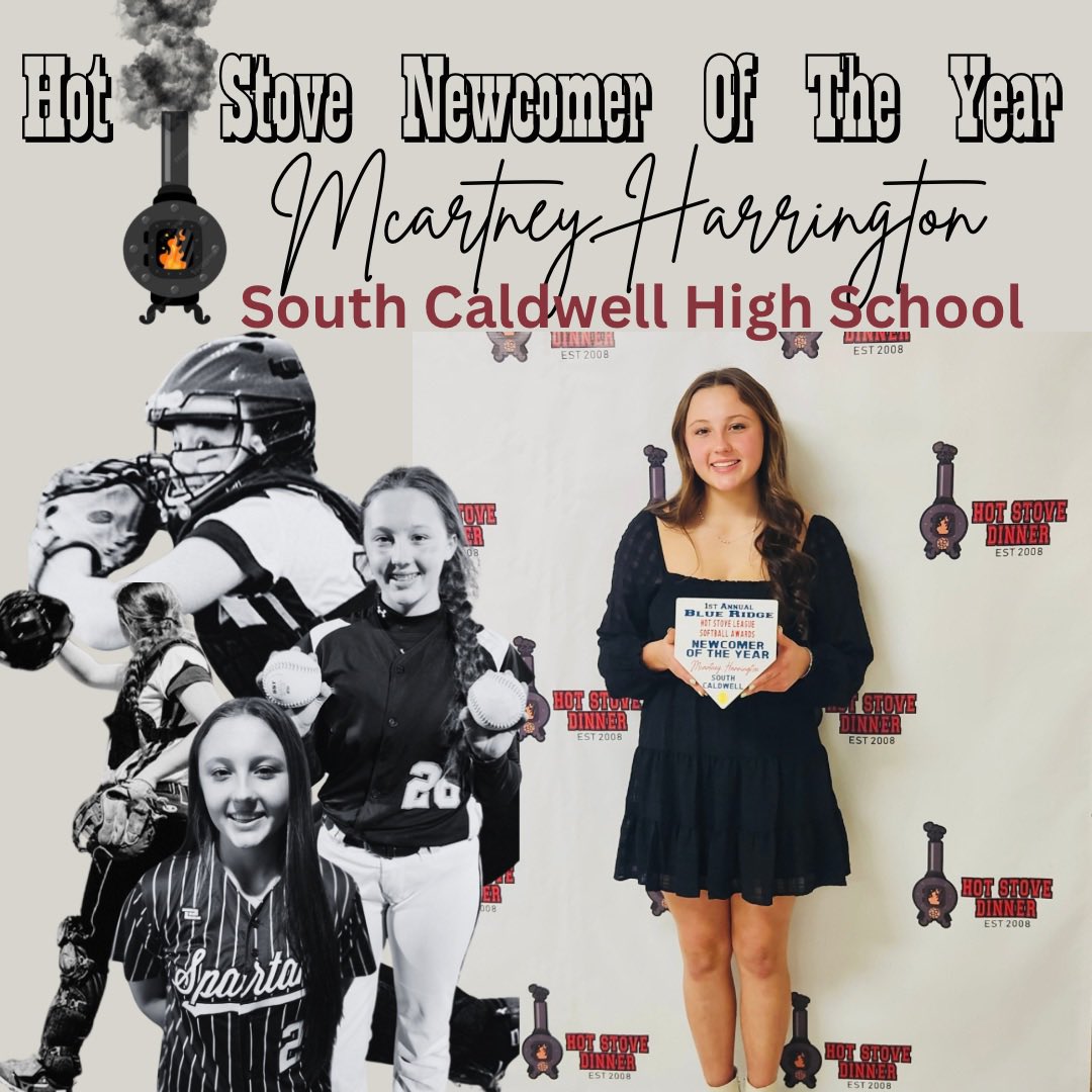 Thank you @HotStoveDinner for awarding me “Newcomer of the Year” & @tha_show12 @SouthCaldwell_1 for nominating me, among a great group of athletes, for catcher of the year! ♥️@SouthCaldwell_1 @tha_show12 @coach_jenny2 @2026Birmingham