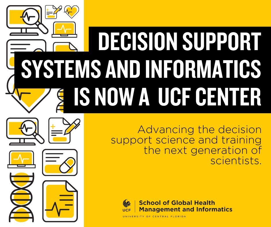 UCF_SGHMI's tweet image. The Decision Support Systems and Informatics Lab is now a center at UCF. Congratulations to Dr. Varadraj Gurupur and team for this prestigious milestone. 

Check out the Center for Decision Support Systems and Informatics:
buff.ly/4bqDwBe
#UCFCCIE #DecisionSupportSystems