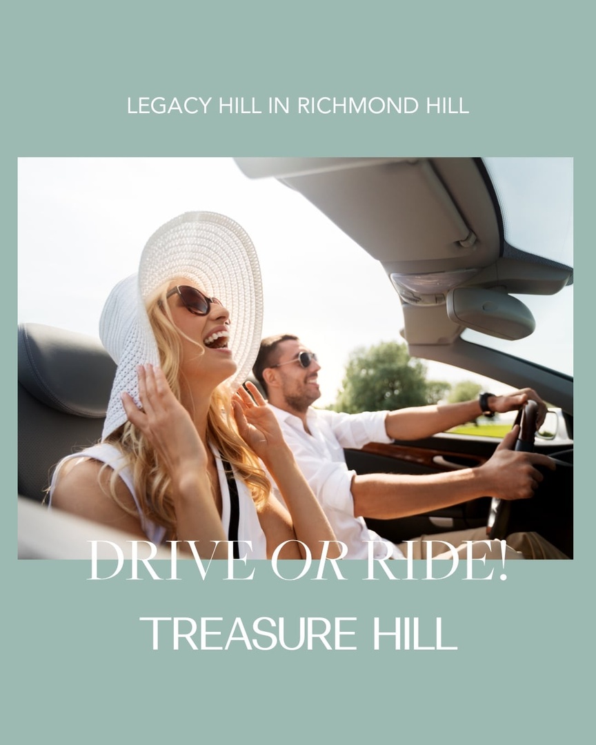 At Legacy Hill, plenty of transit options help you navigate the surrounding city and the GTA. Just moments from Hwy 404 at Major Mackenzie and Leslie, or the Richmond Hill GO Station, you can drive or ride easily and efficiently!