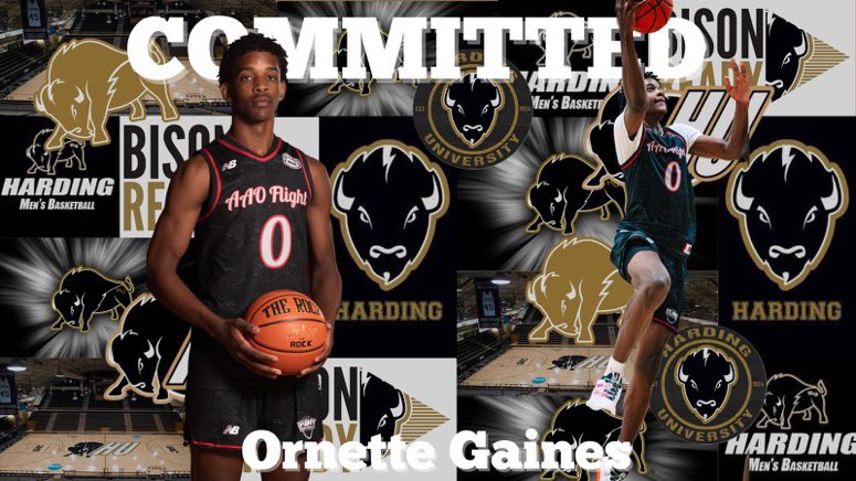 Congratulations @GainesOrnette on his commitment to @Harding_MBB ! Can’t wait to watch you at the next level! We’re proud of you! #FlyWithUs