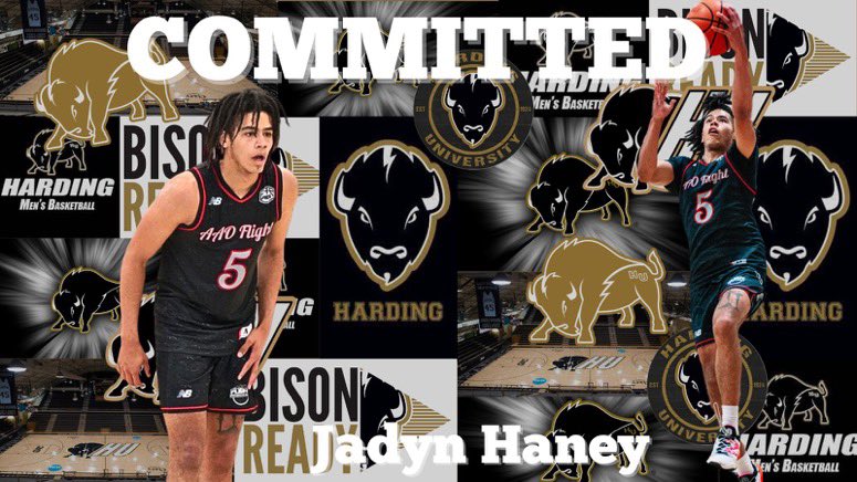 Congratulations @JadynHaney5 on his commitment to @Harding_MBB ! Can’t wait to watch you at the next level! We’re proud of you! #FlyWithUs