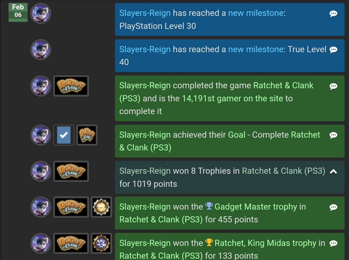 SlayerReigning's tweet photo. And that concludes my 1st PlayStation Platinum! Wouldn't have done it with any other game.
Ratchet and Clank hold a special place in my heart and haven't played em in decades.
#MultiPlatformGamer
#MultiGenreGamer https://t.co/hUYBWAb9DQ