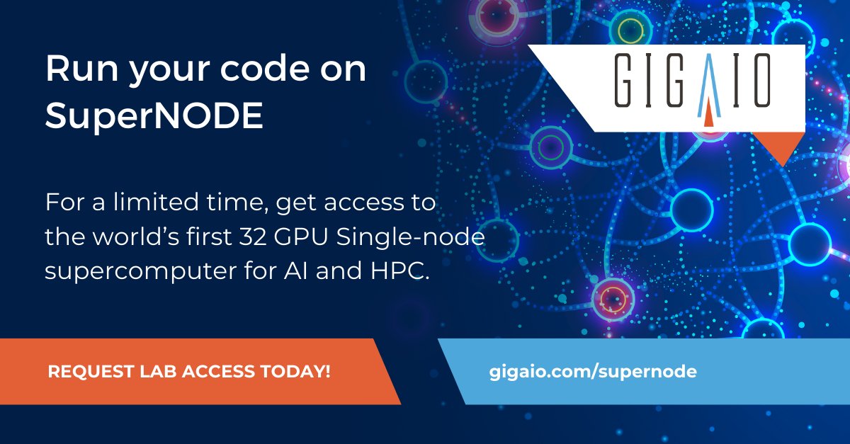 giga_io's tweet image. Explore the endless possibilities with #GigaIO SuperNODE Lab – your gateway to cutting-edge innovation! Request access to our testing lab and take your #computingcapabilities to new heights. bit.ly/3OkvkZm #InnovationUnleashed