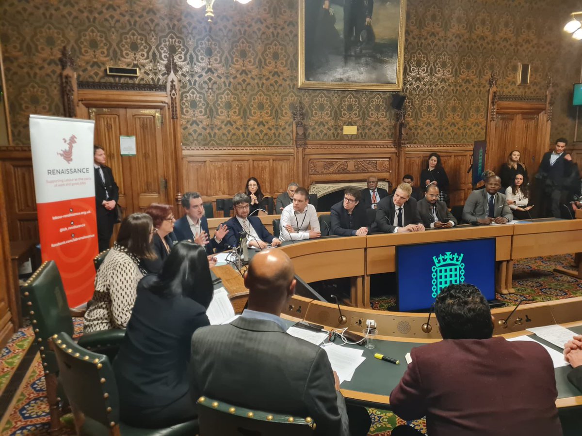 Important discussion in Parliament tonight led by @progbrit, @Lab_Renaissance & chaired by @SME4Labour's executive member @emilywallace25 and great speakers including @HughGoulbourne @SamAlvis2 #Labour @joejervis89 @ibrahim_Dogus @adamlangleben
