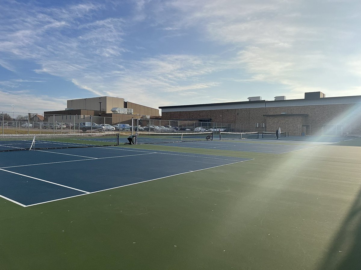 CGHSTennis's tweet image. Beautiful day to get some nets up! First nice day of season we get, we will be ready to go! Thanks to the guys and one of our managers Jelena for coming out and helping us get this done! 💪🏻#sweepingthesheds #manyhandsmakelightwork #blameusifitsnows🤷🏼‍♀️