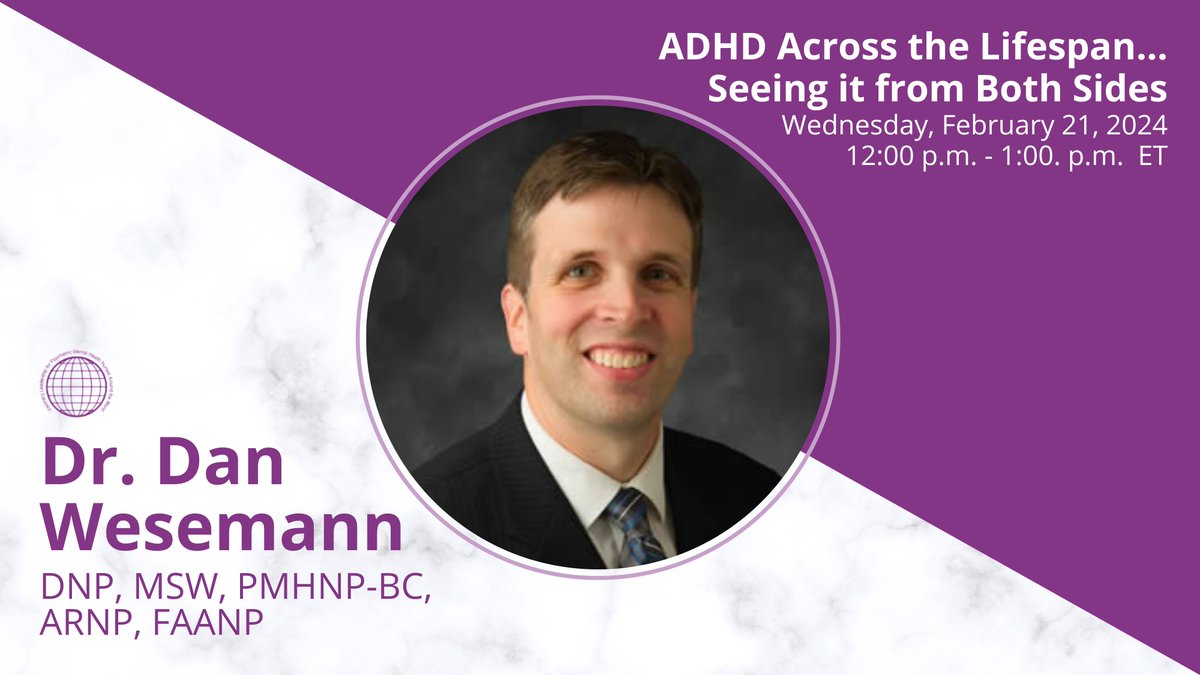 ADHD across the lifespan can be rewarding & challenging. This webinar draws appreciation for both the caring & managing side of ADHD. Dr. Dan Wesemann will share the latest treatments and the myths of treating ADHD. Register today at ispn-psych.org/02212024-webin… @ispnconnect