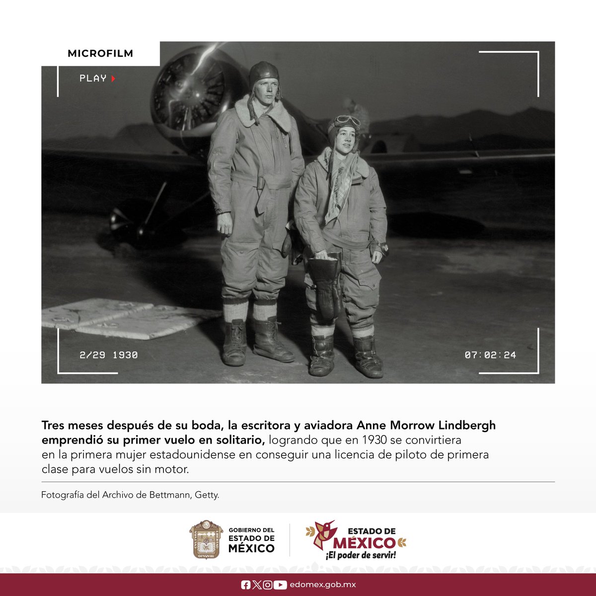 agem_mex's tweet image. #AnneMorrowLindbergh falleció el 7 de febrero de 2001, durante su vida se desempeñó como piloto, radioperadora, medioambientalista y escritora; fue la #PrimeraMujer galardonada con la medalla #Hubbard en 1934 por @NatGeo al volar más de 64 mil kilómetros. #Cultura #AGEMÉX