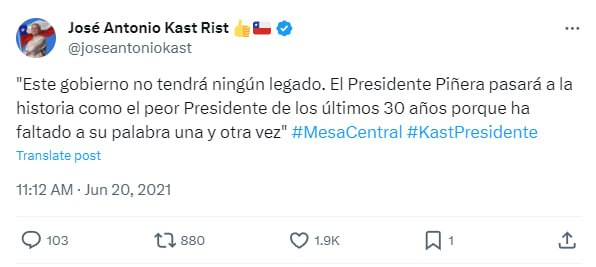 <a href="/joseantoniokast/">José Antonio Kast Rist 🖐️🇨🇱</a> Hola po olvidón...
