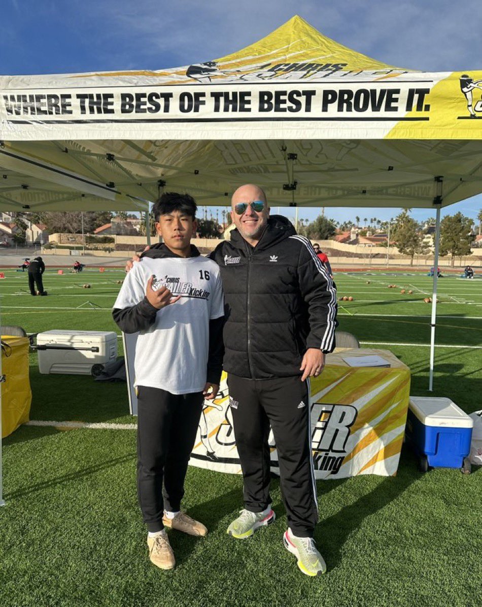 Chris Sailer Kicking Consulting (@cskrecruiting) on Twitter photo College coaches… Get <a href="/fujimode808/">Tyler Fujimoto</a> (2027, HI) on your radar now! He’s, still young, but he just dominated Vegas XLIII winning the FG, KO & Punt competition for the Class of 2027. Chris Sailer Kicking has had tremendous success with Hawaiian Kickers. Is Tyler next? College coaches… Get <a href="/fujimode808/">Tyler Fujimoto</a> (2027, HI) on your radar now! He’s, still young, but he just dominated Vegas XLIII winning the FG, KO & Punt competition for the Class of 2027. Chris Sailer Kicking has had tremendous success with Hawaiian Kickers. Is Tyler next?