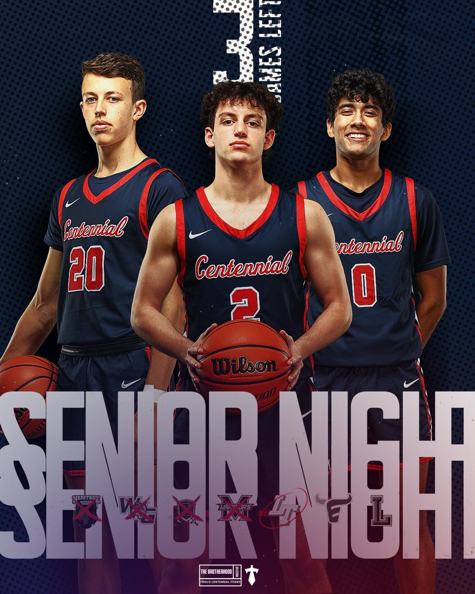 Senior Night! Come celebrate our 9️⃣ Seniors! 📍Home🏡 ⌚️7:15.5:45.4:30 👊 @LebanonTrailHS #TheBrotherhood @friscoisd @Friscoisdsports @CHSTitanNation @Cen10titans @CHSTheCommittee