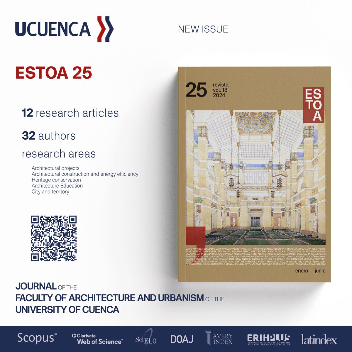 ¡Publicamos nuestra Edición 25! Iniciamos la fase de indexación en <a href="/Scopus/">Elsevier | Scopus</a> y traemos un nuevo diseño para lectores y mejora editorial. Queremos conectar los intereses de investigadores con el futuro. La <a href="/udecuenca/">UCuenca</a> comprometida con la ciencia como un bien público de impacto global