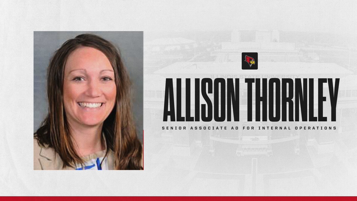ISURedbirds's tweet image. Illinois State Athletics is excited to welcome our new Senior Associate AD for Internal Operations, Allison Thornley!

DETAILS → bit.ly/3SM15gA