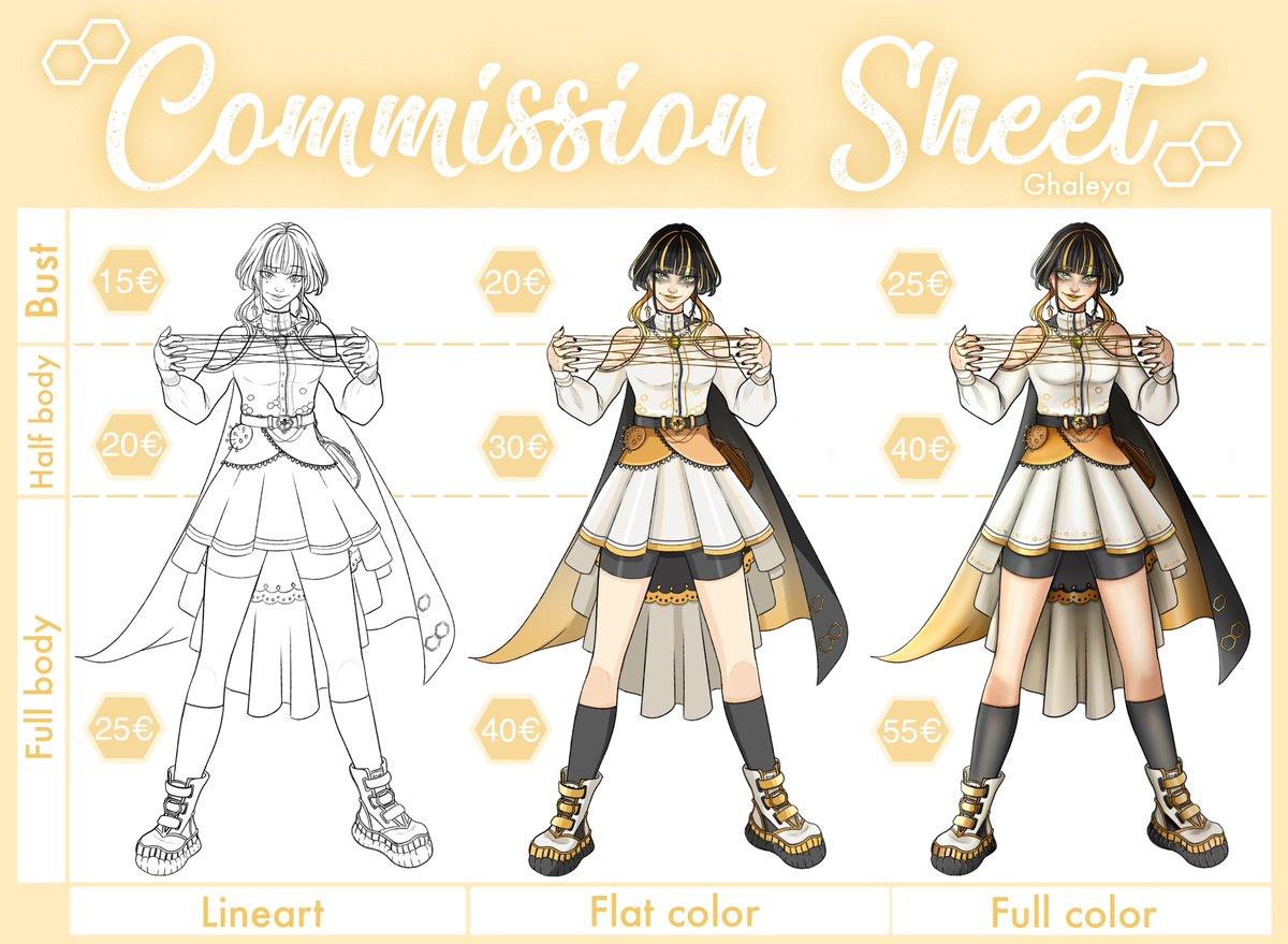 🌻 COMISIONES ABIERTAS 🌻

• Recuerdo que tengo comisiones abiertas 🩷

• Dibujo tanto personajes de animes, series, idols, como OCs de novelitas o roles. Versión normal o chibi 🤗

• Pagos por paypal, revolut o bizum.