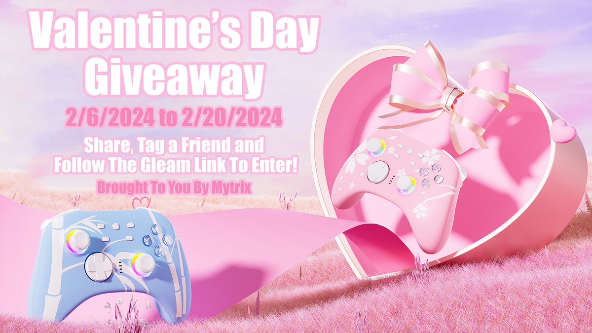 Mytrix_Official's tweet photo. Mytrix is proud to announce our Valentine's Day Giveaway! This time we're giving away for the first time our new one true pair, our improved versions of Sakura and Blue Pro Controllers!  

To enter:
👍Like
💞Retweet
💕 Tag a friend

https://t.co/ONigurplOT

#sakura #Sasusaku https://t.co/ZxYouLRgbV