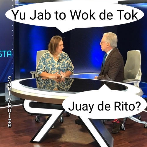 SantyRuize's tweet photo. López Dóriga entrevista a la #BotargaBrutaYCogupta  en "inglishx" Los dos tienen el mismo nivel. Teacher e ingeniera.  😂😂
#juaydeRito
#YujabTuWokDeTok 
#Xelatinahuatl https://t.co/Px0ABJE0G5