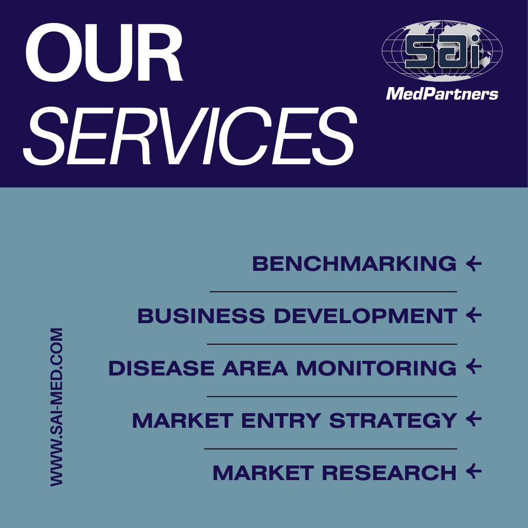 SAIMedPartners's tweet image. SAI is strategically positioned to offer you top-tier business insights and strategic support in emerging markets. Contact us to learn about our full list of services, divisions and team experience!
Schedule a meeting at sai-med.com

#StrategySupport #ThoughtPartners