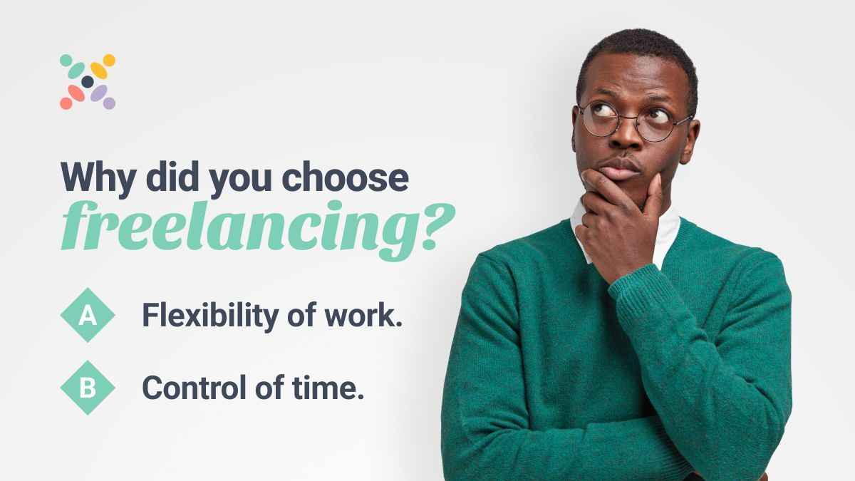 FreelancerHub__'s tweet photo. Did you choose to freelance for work control or to own your time? Whether A or B, share your freelancing journey in the comments! 💼✨ #FreelanceLife #WorkYourWay #ShareYourStory https://t.co/pCmZfJQY61