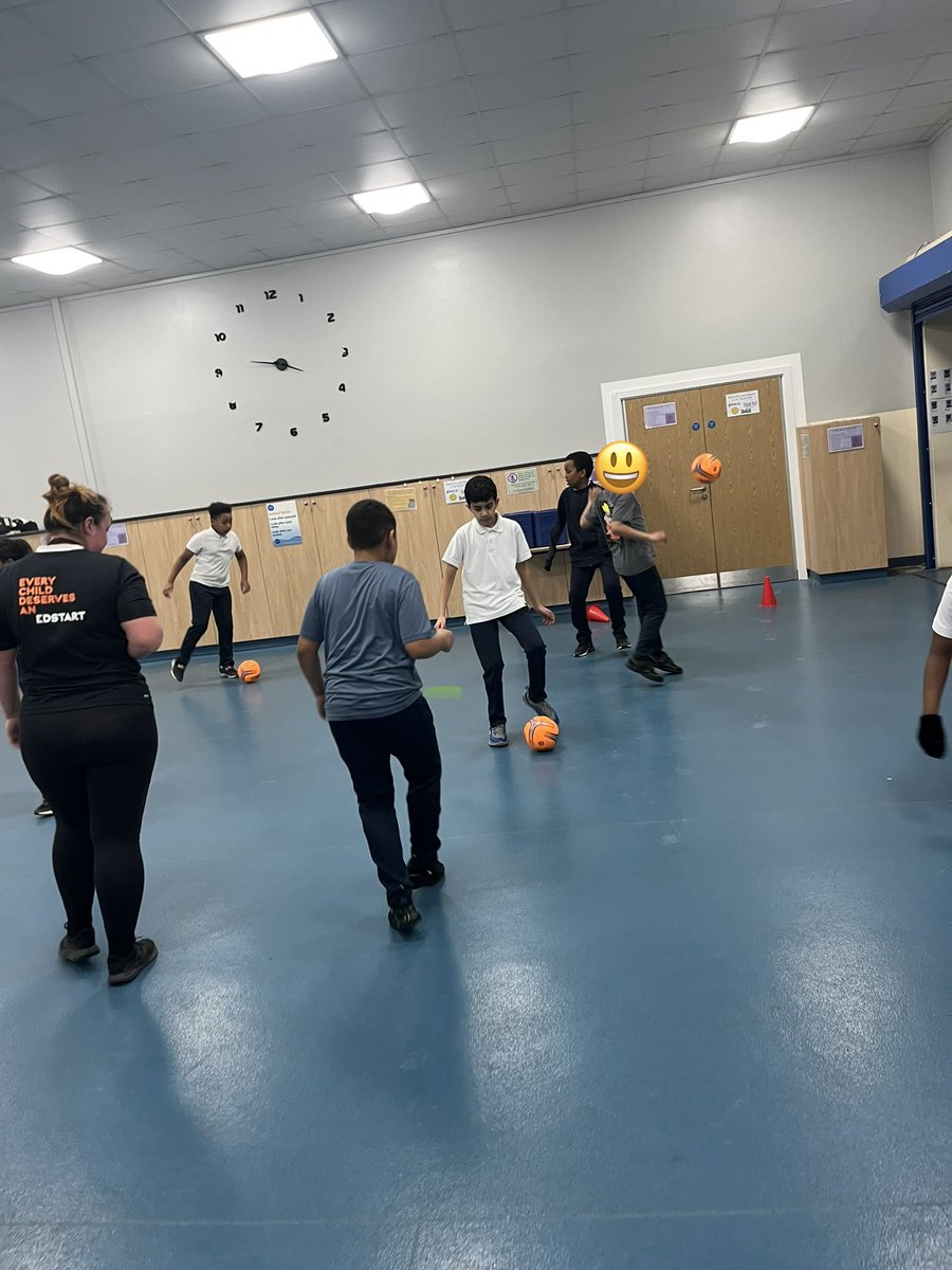 Y6 have been loving their weekly football coaching by Sasha at <a href="/edstartsports/">Edstart Sports Coaching</a> <a href="/stsilasschool/">St Silas CE Primary School</a> 
Their skills are improving every week 👏🏼⚽️