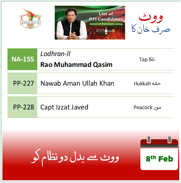 #IKisComing x.com/i/spaces/1zqKV… 
ANYONE WHO WATCHED THIS POSTER SHOULD PROPOGATE AS MUCH AS YOU CAN FOR LODHRAN
NA 155 REPLACED CANDIDDATE