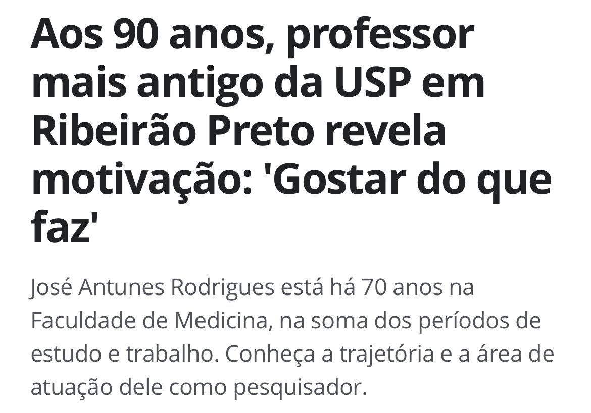 sbfis_oficial's tweet photo. Conheça a trajetória de um dos fisiologistas mais antigos da USP de Ribeirão Preto, Prof. José Antunes Rodrigues, que está há 70 anos na Faculdade de Medicina.

Reportagem completa em: https://t.co/0ZZlY5u2Ct

#sbfis #fisiologia #ciênciabrasileira #science https://t.co/ITbB69Ty1r