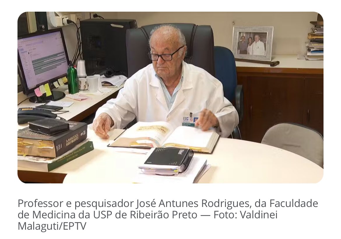 sbfis_oficial's tweet photo. Conheça a trajetória de um dos fisiologistas mais antigos da USP de Ribeirão Preto, Prof. José Antunes Rodrigues, que está há 70 anos na Faculdade de Medicina.

Reportagem completa em: https://t.co/0ZZlY5u2Ct

#sbfis #fisiologia #ciênciabrasileira #science https://t.co/ITbB69Ty1r