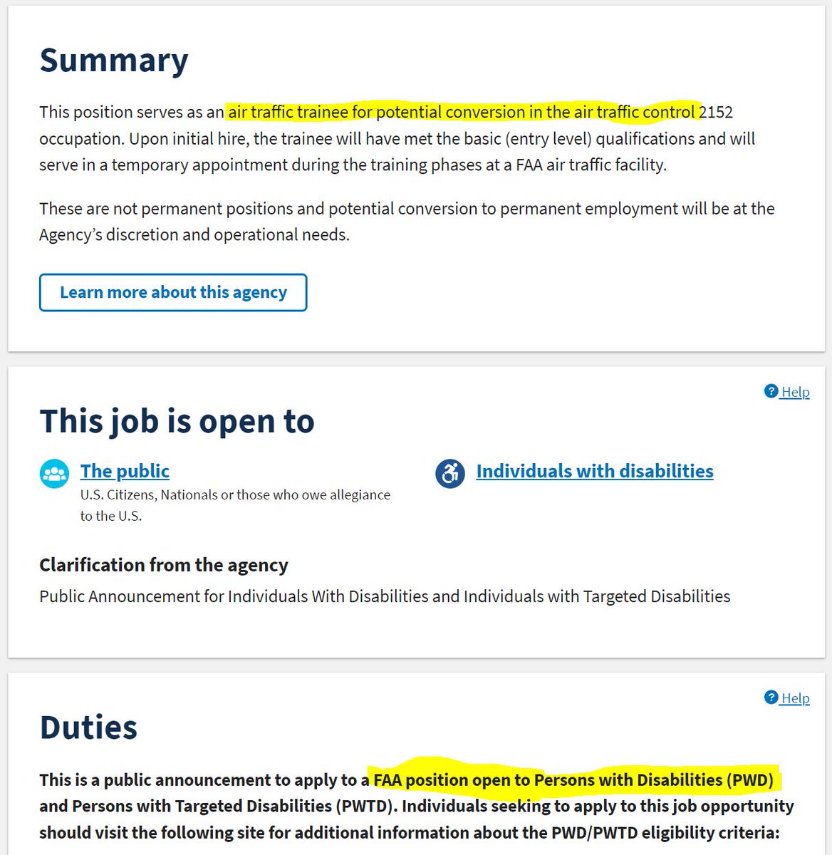 libsoftiktok's tweet image. Current job listing for an air traffic controller on the FAA&apos;s website is open to people with disabilities including psychiatric &amp;amp; intellectual delays.

Doesn&apos;t it make you feel safe knowing your air traffic controller can have an intellectual disability or have a seizure while…