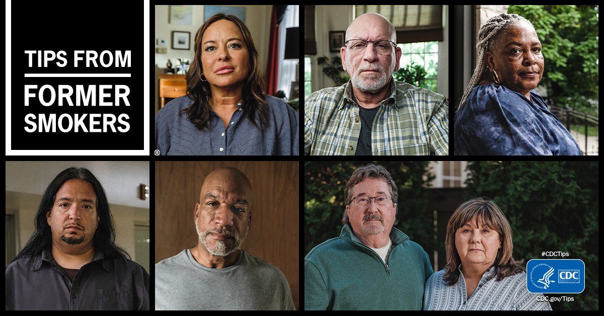 The 2024 Tips From Former Smokers® campaign is sharing new, real-life stories from people living with smoking-related diseases and their loved ones. For over 10 years, #CDCTips has helped more than 1 million people to quit smoking. CDC.gov/Tips #CDC #QuitSmoking #Tips