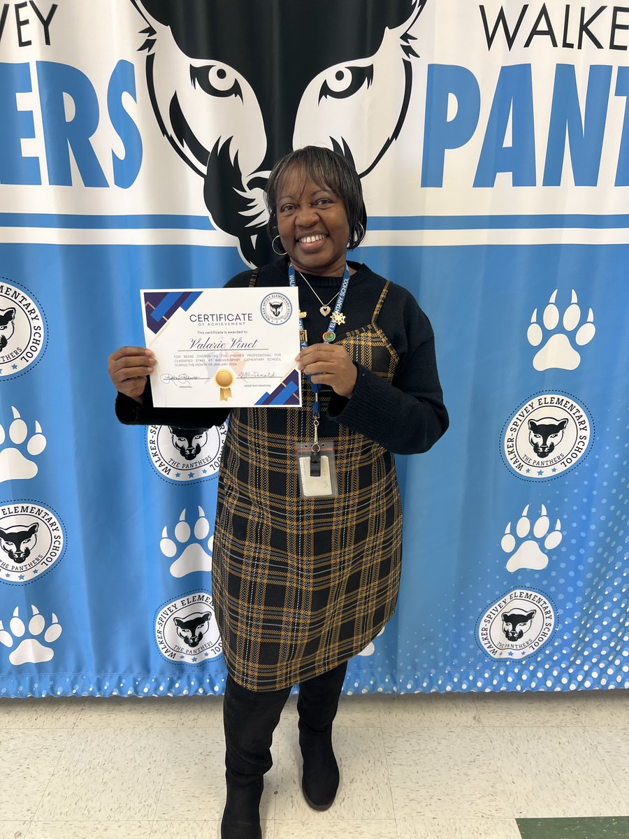 Congratulations to the premier professionals chosen this month at WSES! 🎉
Certified Staff: Aliesha Stewart 
Classified Staff: Valarie Vinet
 We appreciate you both for all that you do!
<a href="/CumberlandCoSch/">Cumberland County Schools</a>
<a href="/Walker_SpiveyEl/">Walker Spivey Elementary School</a>