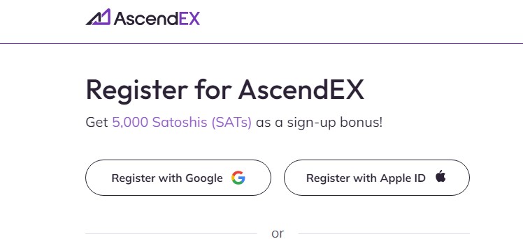Register for AscendEX  Get 5,000 Satoshis (SATs) as a sign-up bonus! ascendex.com/en-us/register…