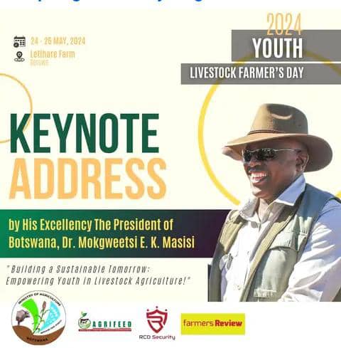 Youth Livestock Farmers' Day Guest of Honor....
His Exellency Dr.  MEK Masisi