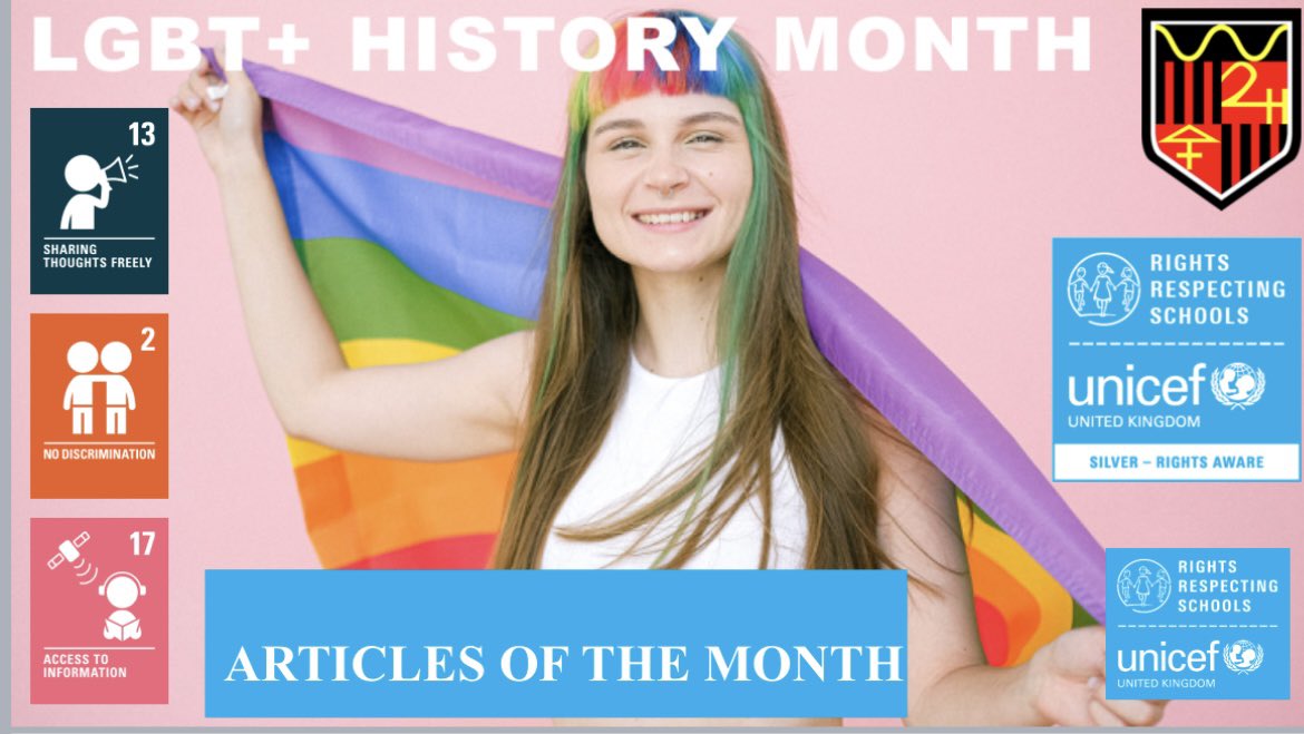 GhsAward's tweet photo. Our articles of the Month and Duty Bearers for February and LGBT+ History Month #uncrc #rights #nondiscrimination #sharingthoughtsfreely #accesstoinformation 🏳️‍🌈🏳️‍🌈🏳️‍🌈 https://t.co/h6peIbYETk