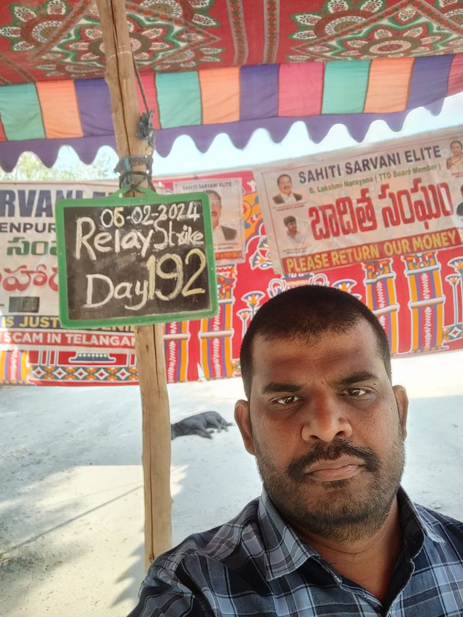 Sahitivictims's tweet photo. Dear @revanth_anumula @TelanganaCMO sir, we are the victims of #BiggestRealScamInTS doing RelayStrike since 192 days at  #SahitiSarvaniElite site seeking govt intervention. 
We kindly request u to spare time to address this issue 🙏

ControllingAuth @rera_ts @PeshiTsrer32855 https://t.co/cAzjXjkAOB