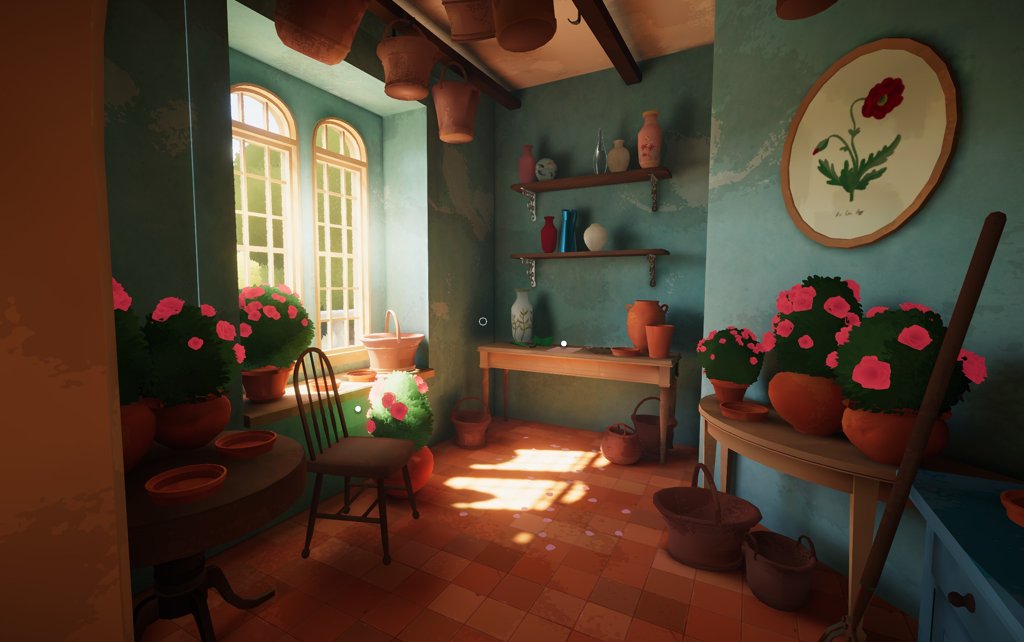 Look, this is so pretty 🥺 @Laure_DeMey you folks really nailed the mood of a lazy summer day in a countryside manor. Can't wait to play the full game!