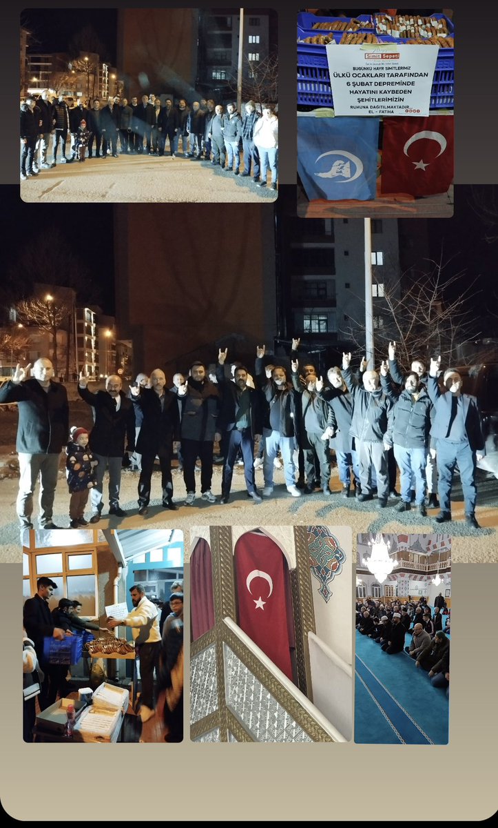 Hasanince00's tweet photo. Ülkü Ocakları Merzifon İlçe Başkanlığı olarak Miraç Kandili münasebetiyle, 6 Şubat depreminde hayatını kaybeden Vatandaşlarımızın ruhları için mevlidi şerif okutup, vatandaşlarımıza simit ikramında bulunduk.
Rabbim bir daha böyle acılar yaşatmasın.Miraç Kandilimiz mübarek olsun. https://t.co/POGu9MoXoH