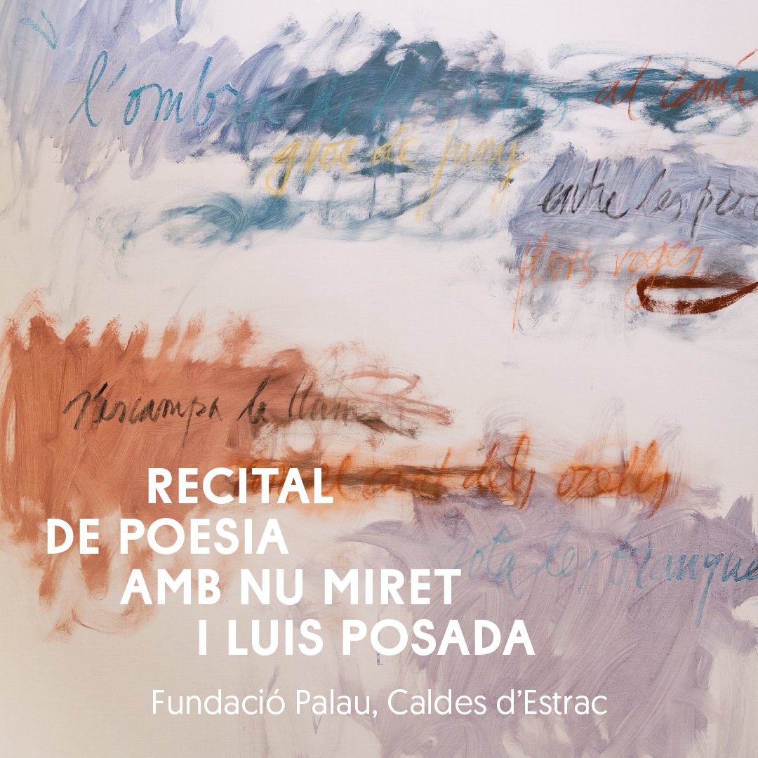 Aquest diumenge 11 de febrer a les 12h tenim una cita! 💙 A la cloenda de l'exposició 'Ràfols Casamada. El passeig del poeta'. Amb la <a href="/FundacioPalau/">Fundació Palau</a> hem organitzat una lectura de poemes de Ràfols Casamada, a càrrec dels rapsodes <a href="/NuMiret/">Núria Miret</a> i Luis Posada. US HI ESPEREM! 💫