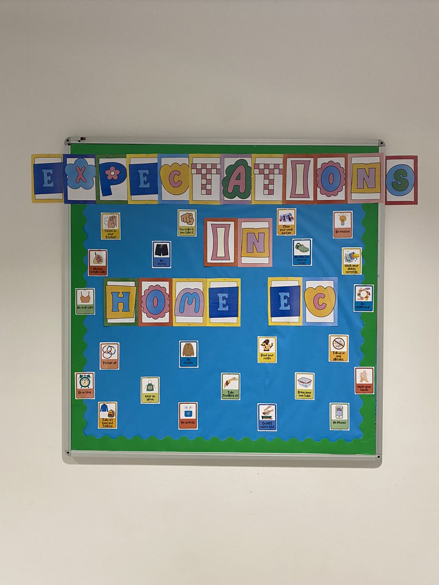 Are you unsure about how to prepare yourself for home ec? 
Come along and check out out new notice board so you’re ready to cook everytime!! 🤩👩🏻‍🍳 <a href="/MissTurnbullHE/">Miss Turnbull</a> <a href="/dgs_ec/">DGS Home Ec</a> #RISE