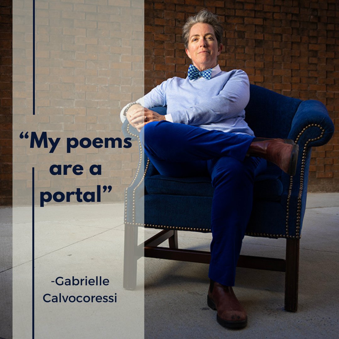 ECL prof Gabrielle Calvocoressi uses poetry as a portal. Through poetry, they explore experiences w/loss, growth, identity &amp; the joys of life. Calvocoressi spent last year as a Radcliffe Fellow at Harvard working on their latest book of poetry, which is “about how we keep going.”