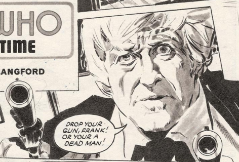 DWUDatabase's tweet photo. The Third Doctor is in his element, battling outlaws with Venusian Karate and pistols #DoctorWho #Backtime https://t.co/C2QPQKQ8zR