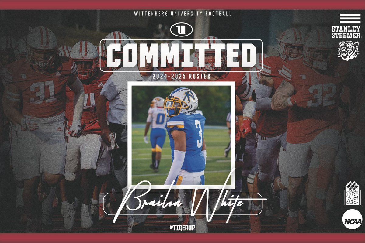 COMMITTED.
Wittenberg University📍<a href="/WittFootball/">Wittenberg Football</a> <a href="/JimCollins_FB/">Jim Collins</a> <a href="/JoeNemith3/">CoachJoeNemith3</a> <a href="/CoachSchon/">Coach Schon</a> #AGTG