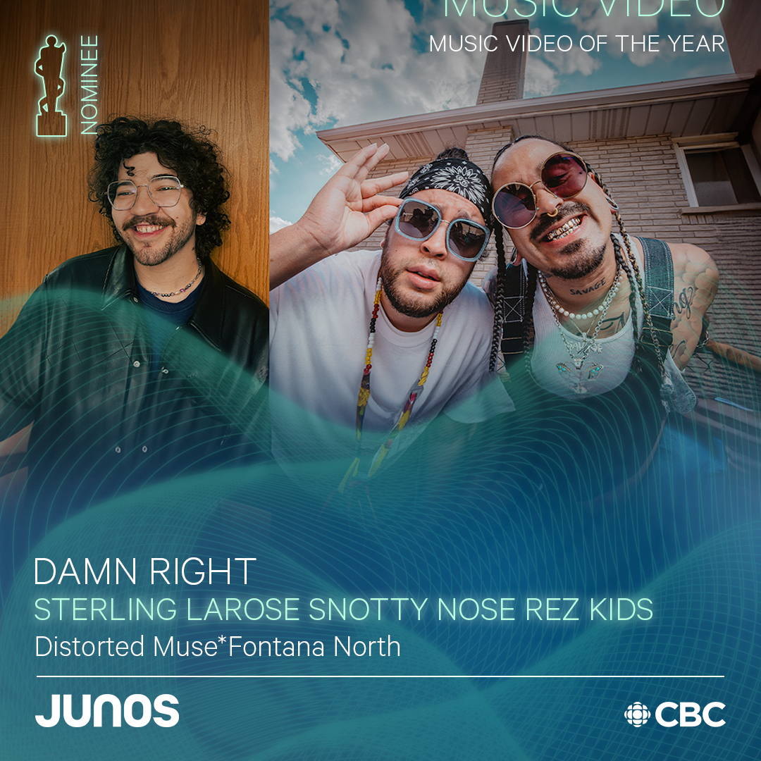Snotty Nose Rez Kids (@therezkids) on Twitter photo THANKS TO <a href="/TheJUNOAwards/">The JUNO Awards</a> FOR RECOGNIZING OUR CREATIVE VISION 📷 PICKED UP TWO NOMINATIONS FOR MUSIC VIDEO OF THE YEAR AND ALBUM ART OF THE YEAR
Congrats to our team on this @LaroseSterling <a href="/Pencilfingerz/">Pencil Fingerz</a> <a href="/kayleesmoke_/">Kaylee</a> @metaartsmgmt THANKS TO <a href="/TheJUNOAwards/">The JUNO Awards</a> FOR RECOGNIZING OUR CREATIVE VISION 📷 PICKED UP TWO NOMINATIONS FOR MUSIC VIDEO OF THE YEAR AND ALBUM ART OF THE YEAR
Congrats to our team on this @LaroseSterling <a href="/Pencilfingerz/">Pencil Fingerz</a> <a href="/kayleesmoke_/">Kaylee</a> @metaartsmgmt